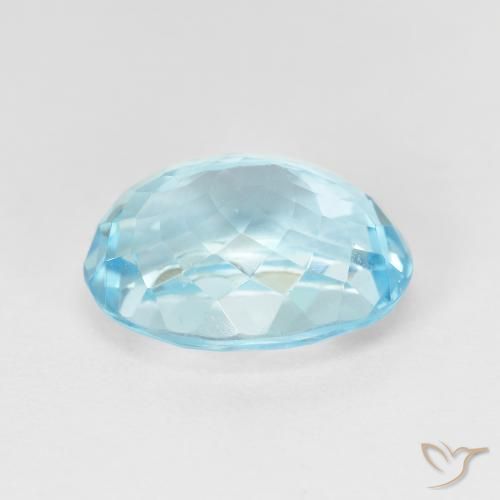 Topázio Azul Suíço Natural 9.81ct, oval, VVS-VS