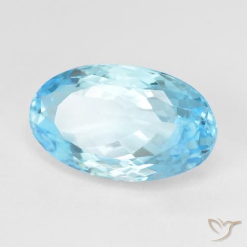 Topázio Azul Suíço Natural 10.88ct, oval, VVS