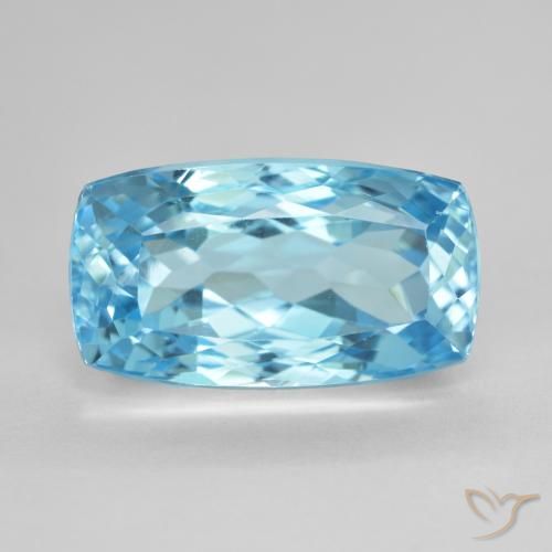 14.65ct Natural Azul Suíço Topázio, Almofada, VVS