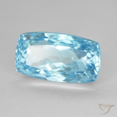 Topázio Azul Suíço Natural 14.65ct, Almofada, VVS