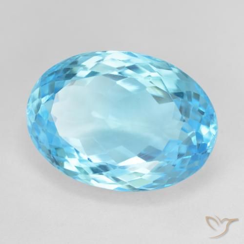Topázio Azul Suíço Natural 14.91ct, oval, VVS