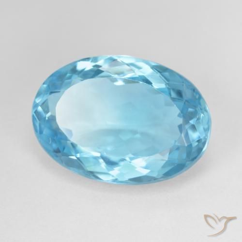 Topázio Azul Suíço Natural 10.59ct, oval, VVS