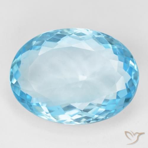 15.69ct Natural Azul Suíço Topázio, oval, VVS