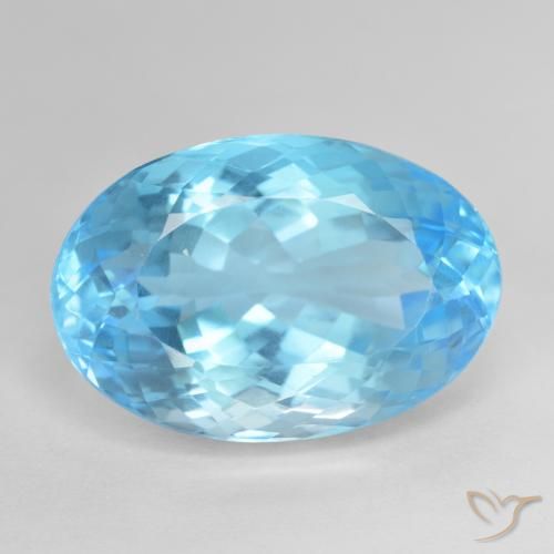 25.28ct Natural Azul Suíço Topázio, oval, VVS