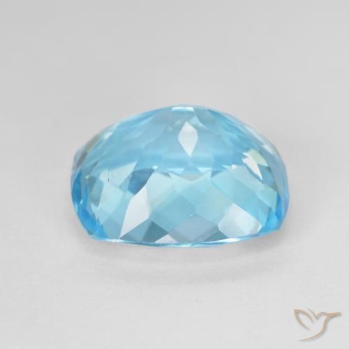 Topázio Azul Suíço Natural 13.02ct, Almofada, VVS-VS