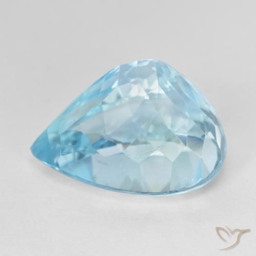 Topázio Céu azul Natural 14.20ct, Formato de pêra, VS