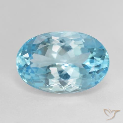 13.40ct Natural Céu azul Topázio, oval, VS