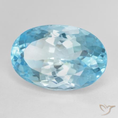 Topázio Céu azul Natural 13.40ct, oval, VS