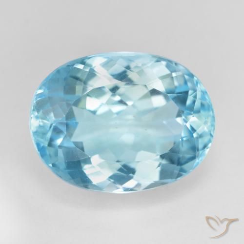 16.94ct Natural Céu azul Topázio, oval, VS