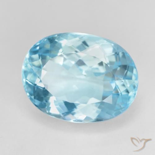 Topázio Céu azul Natural 16.94ct, oval, VS