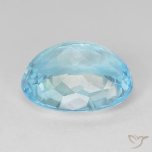 Topázio Céu azul Natural 16.94ct, oval, VS