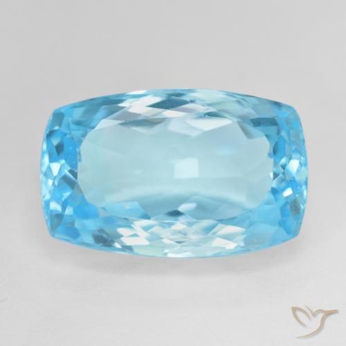 16.97ct Natural Azul Suíço Topázio, Almofada, VVS-VS