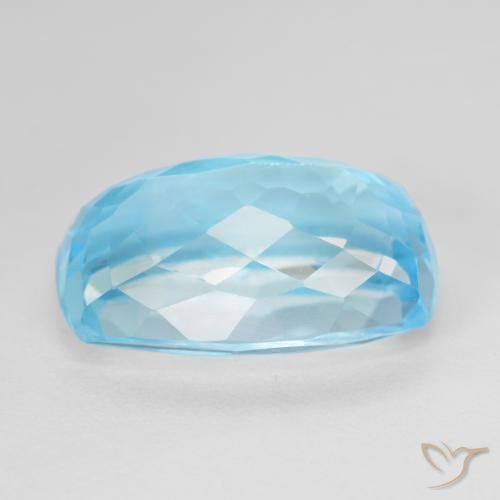 Topázio Azul Suíço Natural 16.97ct, Almofada, VVS-VS