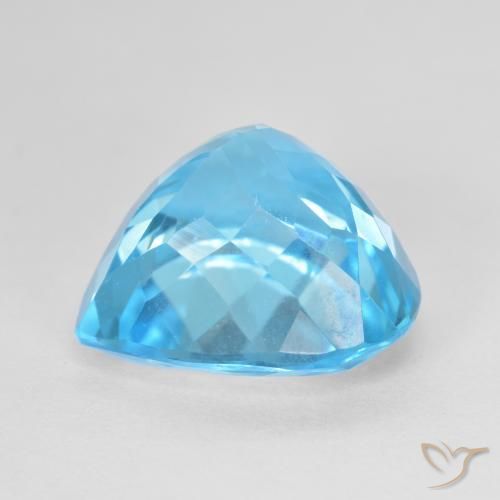 Topázio Azul Suíço Natural 12.90ct, Formato de pêra, VS