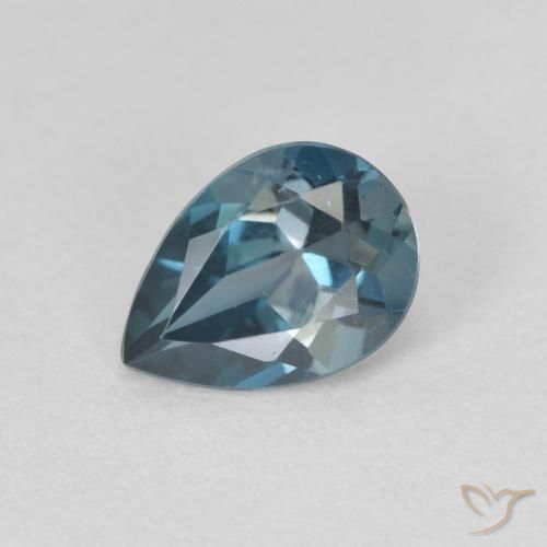 0.80ct Natural Londres Azul Topázio, Formato de pêra, VVS-VS