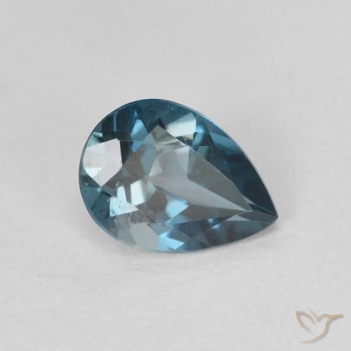 Topázio Londres Azul Natural 0.80ct, Formato de pêra, VVS-VS
