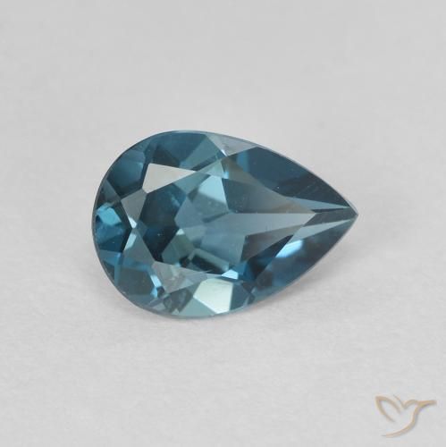 Topázio Londres Azul Natural 0.76ct, Formato de pêra, VVS-VS