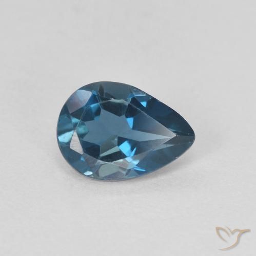 Topázio Londres Azul Natural 0.82ct, Formato de pêra, VVS