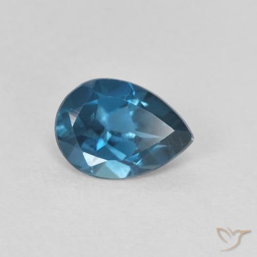 Topázio Londres Azul Natural 0.80ct, Formato de pêra, VVS-VS