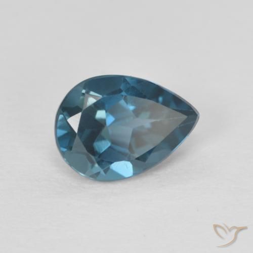 Topázio Londres Azul Natural 0.87ct, Formato de pêra, VVS