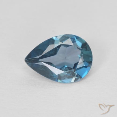 0.74ct Natural Londres Azul Topázio, Formato de pêra, VVS