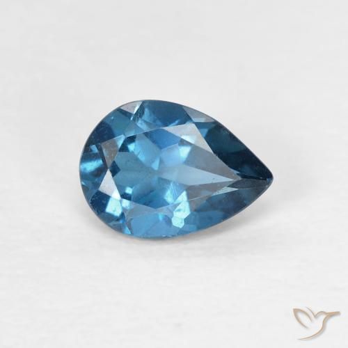 Topázio Londres Azul Natural 0.77ct, Formato de pêra, VS