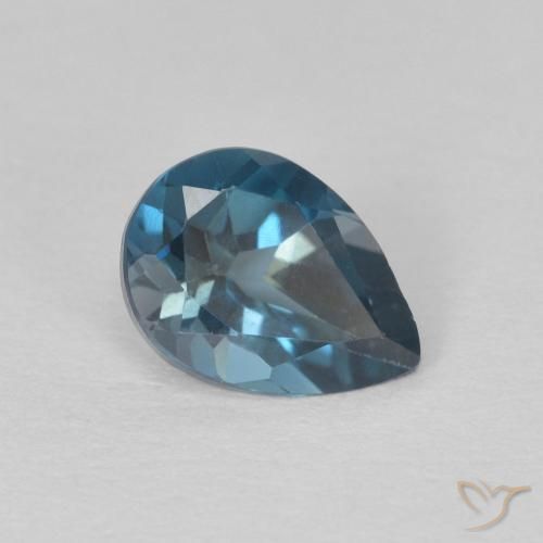Topázio Londres Azul Natural 0.79ct, Formato de pêra, VS