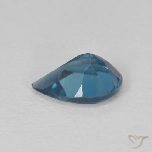 Topázio Londres Azul Natural 0.79ct, Formato de pêra, VS