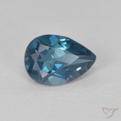 Topázio Londres Azul Natural 0.88ct, Formato de pêra, VS