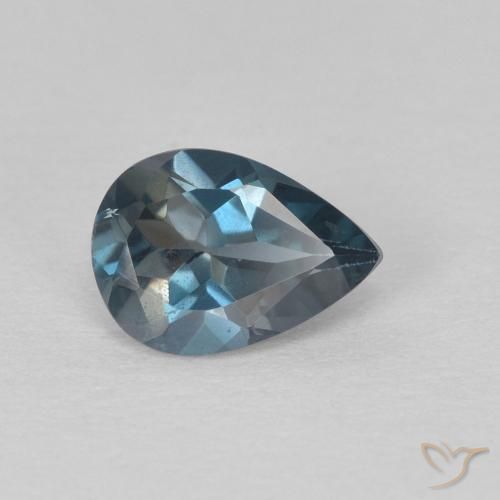 Topázio Londres Azul Natural 0.74ct, Formato de pêra, VS