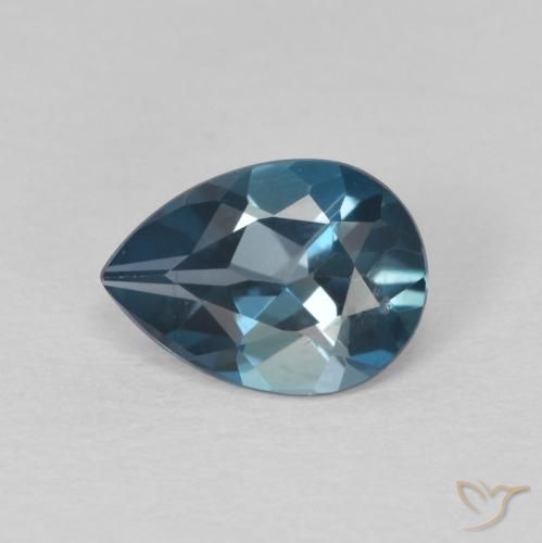 0.83ct Natural Londres Azul Topázio, Formato de pêra, VS