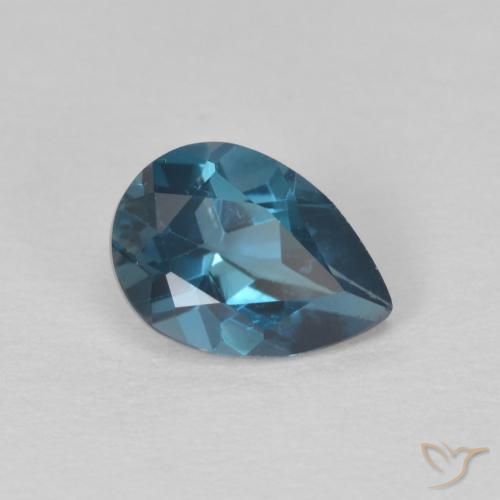 Topázio Londres Azul Natural 0.85ct, Formato de pêra, VS