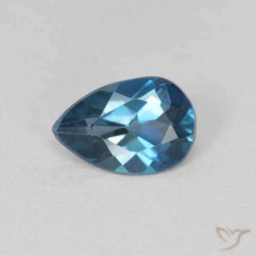 0.65ct Natural Londres Azul Topázio, Formato de pêra, VS