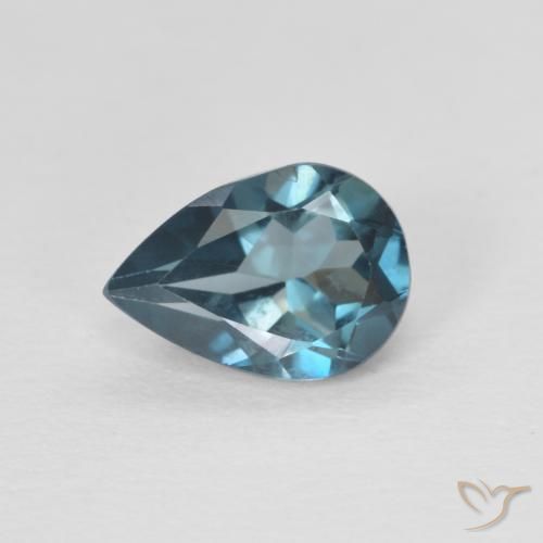 Topázio Londres Azul Natural 0.83ct, Formato de pêra, VVS