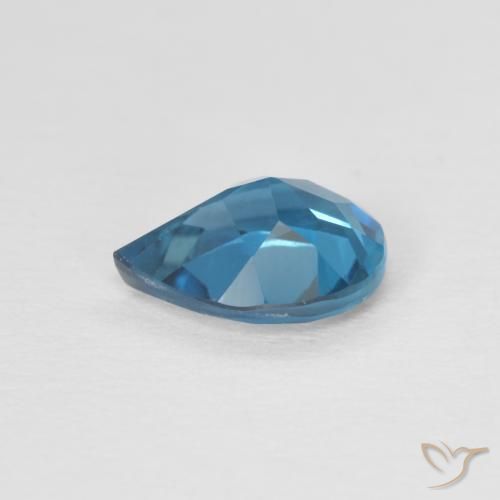 Topázio Londres Azul Natural 0.80ct, Formato de pêra, VVS