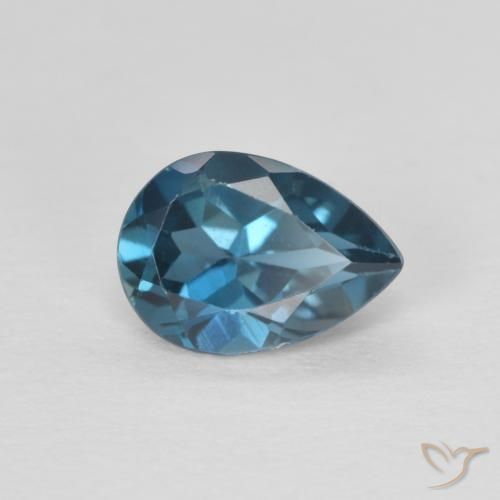 Topázio Londres Azul Natural 0.85ct, Formato de pêra, VVS