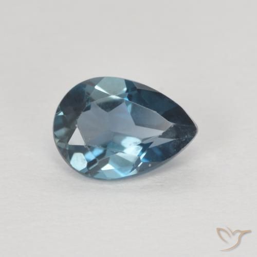 Topázio Londres Azul Natural 0.88ct, Formato de pêra, VVS