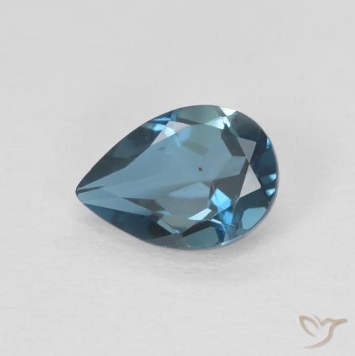 0.85ct Natural Londres Azul Topázio, Formato de pêra, VVS