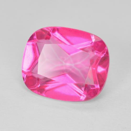 Topázio Rosa quente Natural 6.30ct, Almofada, VVS