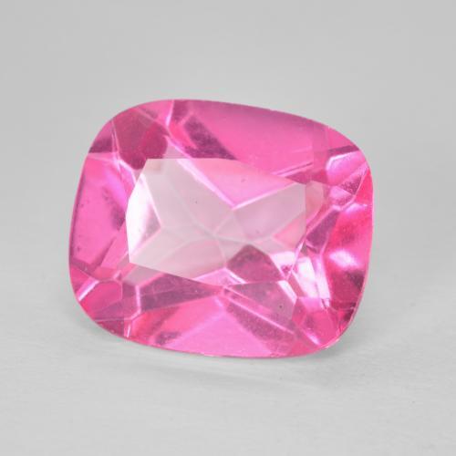 Topázio Medium Dark-Pink Natural 6.41ct, Almofada, VVS