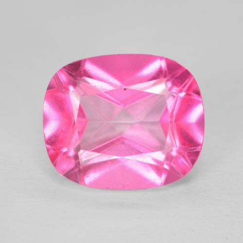 Topázio rosa natural 7,28ct, almofada cortada, VVS