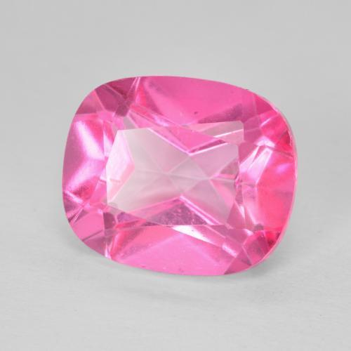 Topázio rosa natural 7,28ct, almofada cortada, VVS