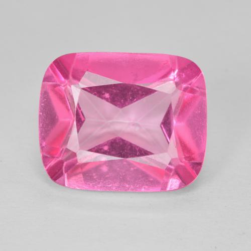 7.06ct Natural Rosa quente Topázio, Almofada, VVS