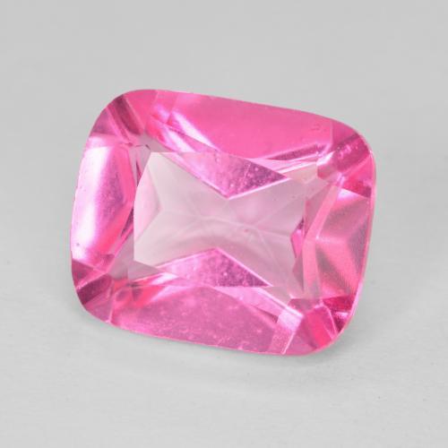 Topázio Rosa quente Natural 7.06ct, Almofada, VVS