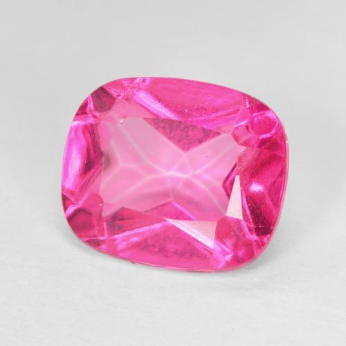 Topázio Magenta Profundo Natural 6.22ct, Almofada, VVS-VS