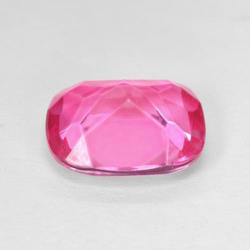 Topázio Magenta Profundo Natural 6.22ct, Almofada, VVS-VS