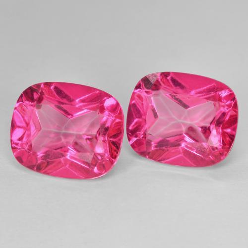 Pedras preciosas de Topázio Rosa quente natural de 13.48 ct, Almofada, VVS-VS