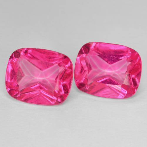 Pedras preciosas de Topázio Magenta Profundo natural de 12.72 ct, Almofada, VVS