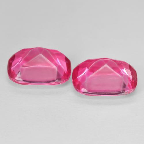 Pedras preciosas de Topázio Magenta Profundo natural de 12.72 ct, Almofada, VVS