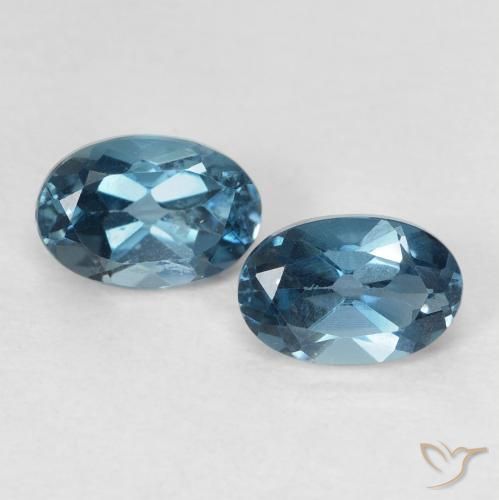 1.38ctw Natural Londres Azul Topázio, oval, VVS
